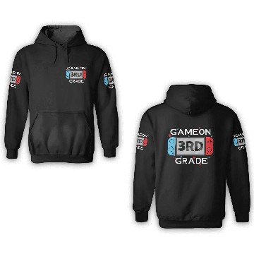 Discover Back To School Game On 3rd Grade Funny Gamer Kid 3D Hoodies