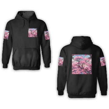 Discover Anime Euphoria: Fantasy Cherry Blossom Dreamscape 3D Hoodies