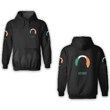 Discover Derry Ireland Flag Jesus St Patricks Day 3D Hoodies