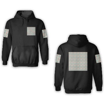 Discover Retro Checkered Pattern Yellow Teal Coral 3D Hoodies