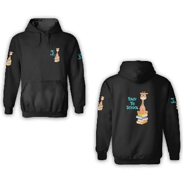 Discover Back To School Giraffe 3D Hoodies