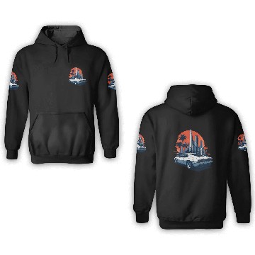 Discover Cityscape Sunset Cruise - Sport Car 3D Hoodies Design