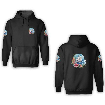 Discover Sailing Ship Sailing Orchids Flowers Sailboat 3D Hoodies