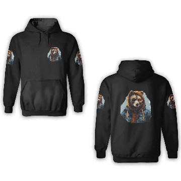 Discover Street Style Brown Bear | Bear Lovers 3D Hoodies
