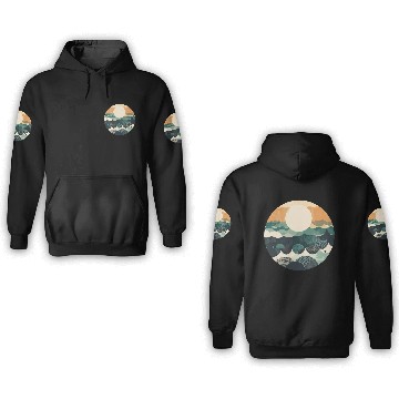 Discover Hokusai Japanese Art Inspired Patterned Ocean 3D Hoodies