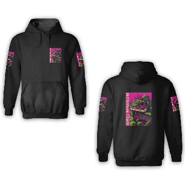Discover Psychedelic Reptile Wonderland Retro Designs 9 3D Hoodies
