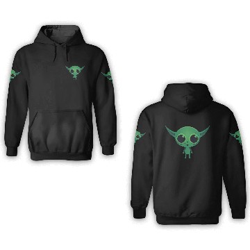 Discover Cute Green Alien 3D Hoodies