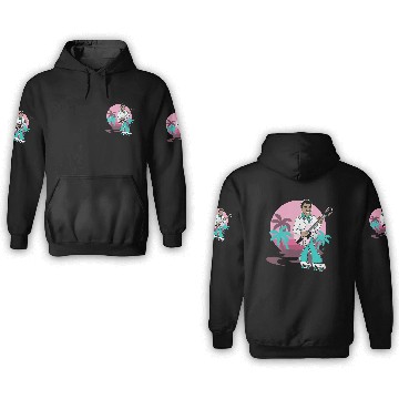 Discover Breezin' on Wheels Retro Cartoon - Malibu Style 3D Hoodies