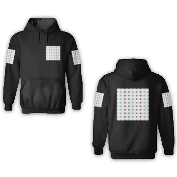 Discover Blue Gray Polka Dots Pattern Design 3D Hoodies