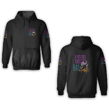 Discover Ggt Black Bad Habits cy Friend Brunch Weekend 3D Hoodies
