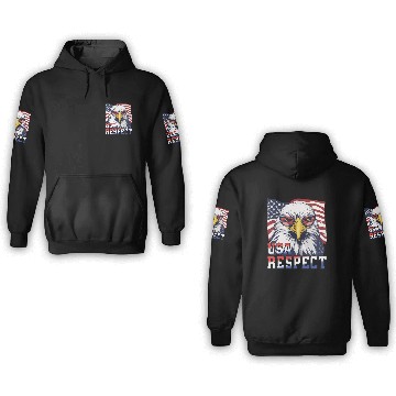 Discover gift idea bald eagle american flag 3D Hoodies