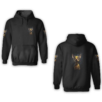 Discover Cute Chihuahua in Yellow Surreal Rain 3D Hoodies