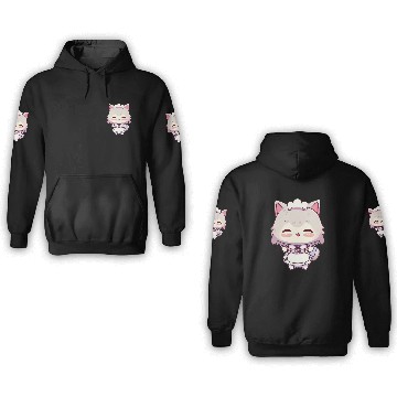 Discover Yuki Kawaii Cat Maid Anime Manga 3D Hoodies
