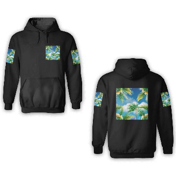 Discover Tropical Whispering Palm Trees 3D Hoodies