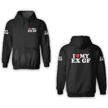 Discover I Love My Ex Girlfriend I Heart Groovy 3D Hoodies