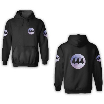 Discover Purple Moon Angel Numbers 444 3D Hoodies