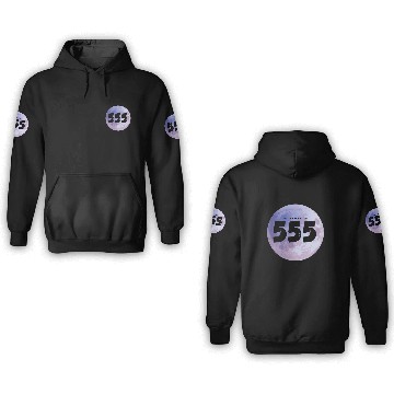Discover Purple Moon Angel Numbers 555 3D Hoodies