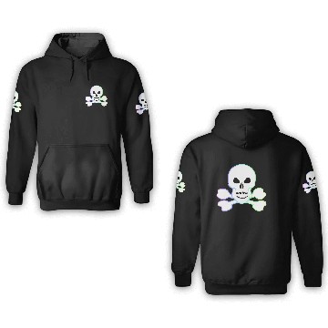 Discover White Skull And Crossbones 3D Hoodies