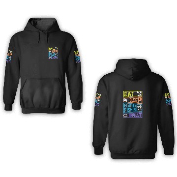 Discover Eat Sleep Flathead Fishing Repeat Fish hunting 3D Hoodies