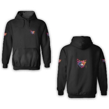 Discover Color Explosion Persian Cat 3D Hoodies