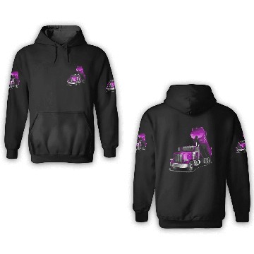 Discover Dump Truck Purple 3D Hoodies