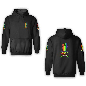 Discover Rainbow gay pride logo with text 'GAY PRIDE' 3D Hoodies