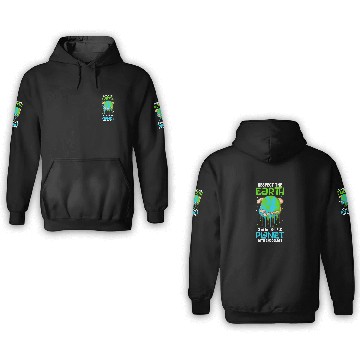 Discover Climate Change Environmental Earth Day Planet 3D Hoodies