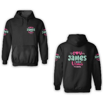 Discover I Love You James Valentines 3D Hoodies