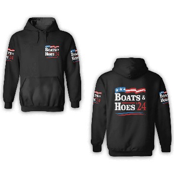 Discover Boats & Hoes 24 Vintage Retro Meme Step Brother 3D Hoodies