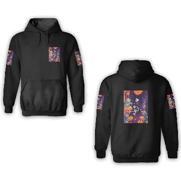 Discover Funny Skeletons Dance on Halloween Party 3D Hoodies