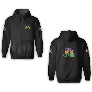 Discover Booze Boobs & Beads Mardi Gras 3D Hoodies