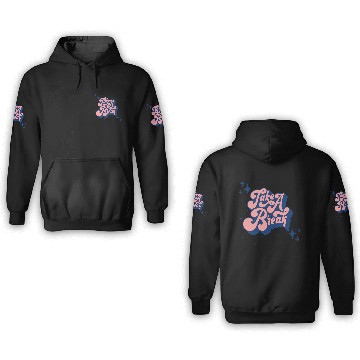 Discover Pink Blue Typography 3D Hoodies