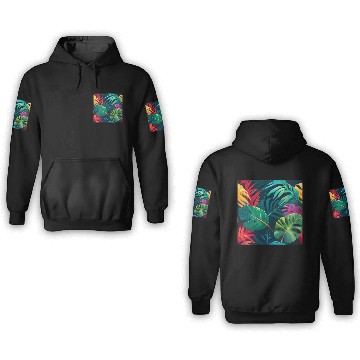Discover Tropical Foliage Watercolor Paradise 3D Hoodies