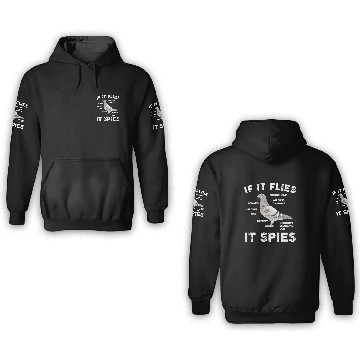 Discover If It Flies It Spies Pigeon Anatomy Bird Aren 3D Hoodies