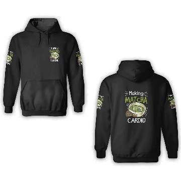 Discover Green Tea Lover Japanese Matcha Latte Drink Matcha 3D Hoodies