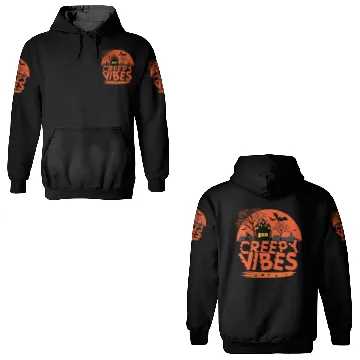 Discover Black Cat Night Creepy Vibes 3D Hoodies