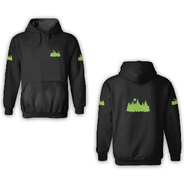 Discover Forest with Leaves in Environment 3D Hoodies