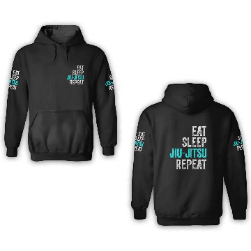 Discover Eat Sleep Jiu-Jitsu Repeat Funny BJJ 3D Hoodies