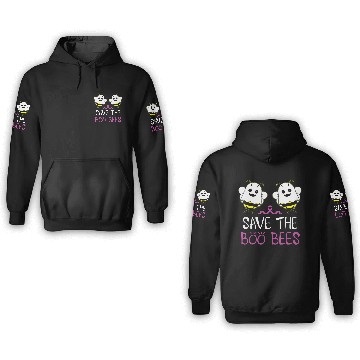 Discover Save The Boo Bees Breast Cancer Awareness 3D Hoodies