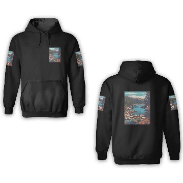 Discover Lake Tahoe California 3D Hoodies, Lake Tahoe 3D Hoodies, L