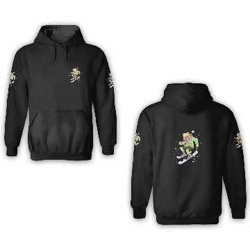 Discover Frog Skiing Skier Ski Winter Snow 3D Hoodies