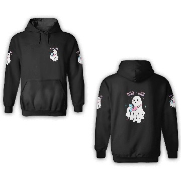 Discover BOO-JEE Spooky Cute Ghost Halloween Costume Design 3D Hoodies