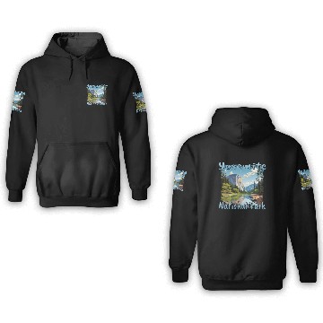 Discover Yosemite National Park: Colorful Landscape in 3D Hoodies