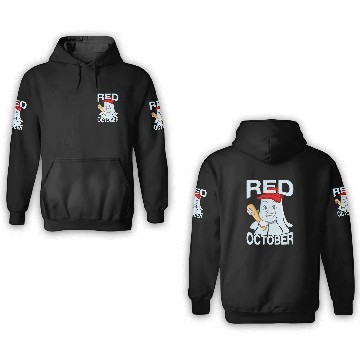 Discover Vintage Philly Red October Philadelphia Ghost 3D Hoodies