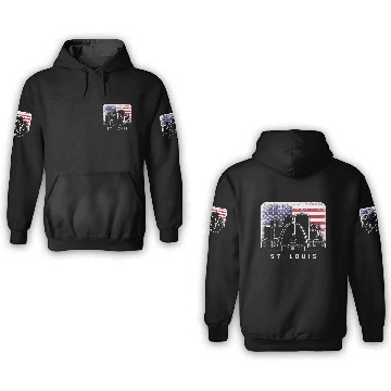 Discover St. Louis Missouri American Flag Vintage 3D Hoodies