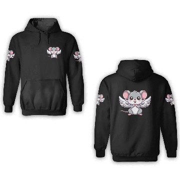 Discover Mouse Angel Wings 3D Hoodies