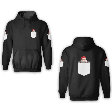 Discover Fake Pocket snata claus 3D Hoodies