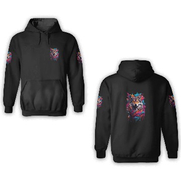 Discover Colorful Wolf Face 3D Hoodies