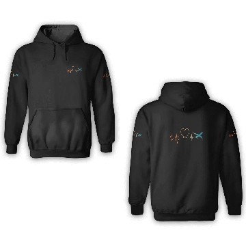 Discover Airplane Aviation Instructor Airline Pilot 3D Hoodies