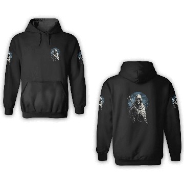 Discover Spooky Halloween Grim Reaper 3D Hoodies